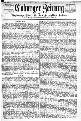 Coburger Zeitung Freitag 22. Juni 1877