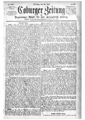 Coburger Zeitung Freitag 6. Juli 1877