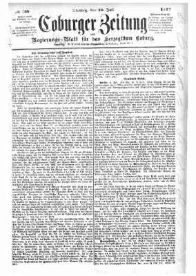 Coburger Zeitung Dienstag 10. Juli 1877