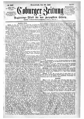 Coburger Zeitung Samstag 14. Juli 1877