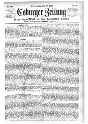 Coburger Zeitung Donnerstag 19. Juli 1877