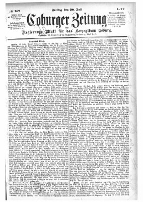 Coburger Zeitung Freitag 20. Juli 1877