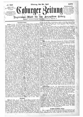 Coburger Zeitung Montag 23. Juli 1877