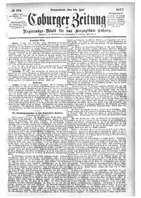 Coburger Zeitung Samstag 28. Juli 1877