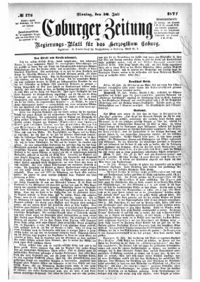 Coburger Zeitung Montag 30. Juli 1877