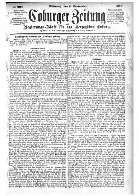 Coburger Zeitung Mittwoch 5. September 1877