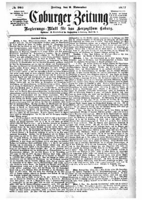 Coburger Zeitung Freitag 9. November 1877