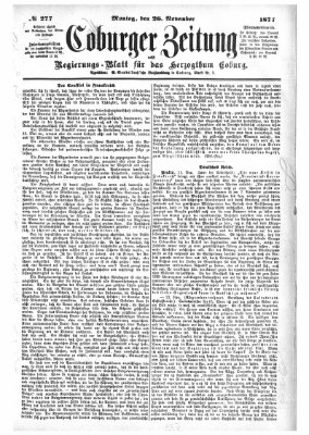 Coburger Zeitung Montag 26. November 1877