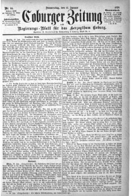 Coburger Zeitung Donnerstag 17. Januar 1878