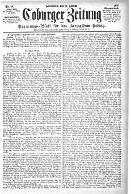 Coburger Zeitung Samstag 19. Januar 1878