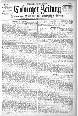 Coburger Zeitung Donnerstag 24. Januar 1878