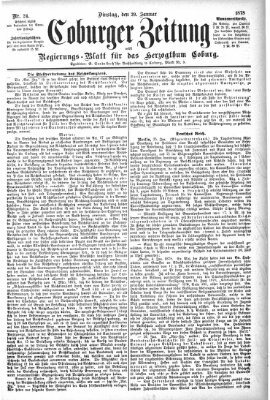 Coburger Zeitung Dienstag 29. Januar 1878