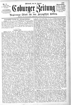 Coburger Zeitung Mittwoch 30. Januar 1878