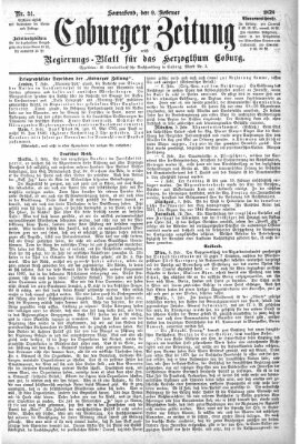 Coburger Zeitung Samstag 9. Februar 1878