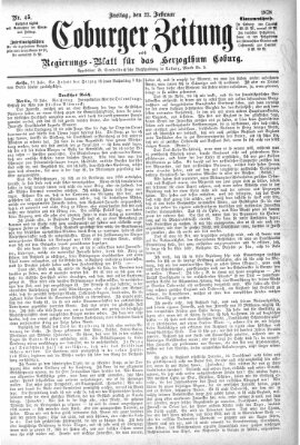 Coburger Zeitung Freitag 22. Februar 1878