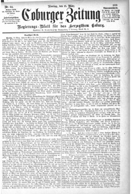 Coburger Zeitung Montag 18. März 1878