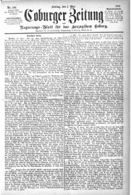 Coburger Zeitung Freitag 3. Mai 1878