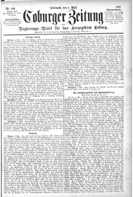 Coburger Zeitung Mittwoch 8. Mai 1878