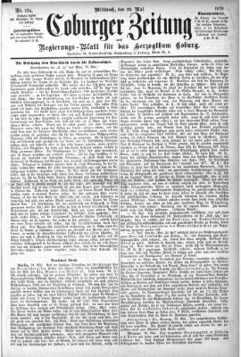 Coburger Zeitung Mittwoch 29. Mai 1878