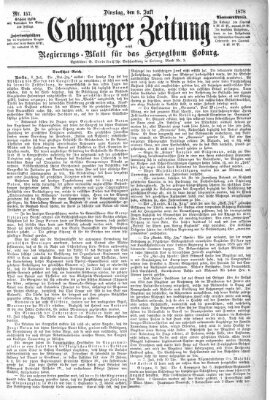 Coburger Zeitung Dienstag 9. Juli 1878