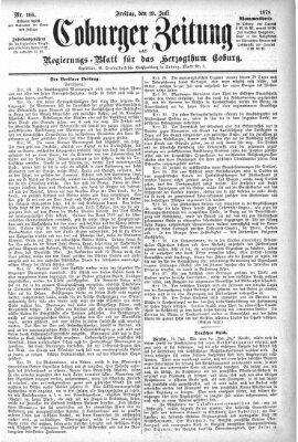 Coburger Zeitung Freitag 19. Juli 1878