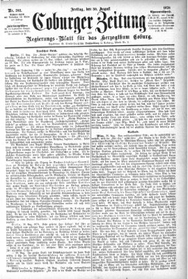 Coburger Zeitung Freitag 30. August 1878