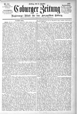 Coburger Zeitung Freitag 25. Oktober 1878