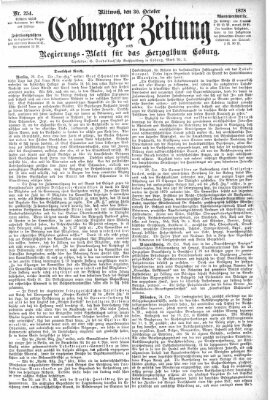 Coburger Zeitung Mittwoch 30. Oktober 1878