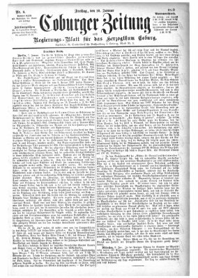 Coburger Zeitung Freitag 10. Januar 1879