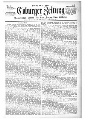 Coburger Zeitung Dienstag 14. Januar 1879