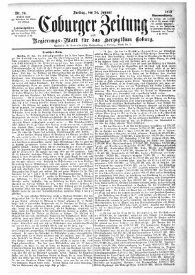 Coburger Zeitung Freitag 24. Januar 1879