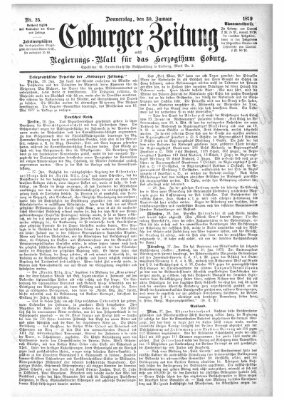 Coburger Zeitung Donnerstag 30. Januar 1879