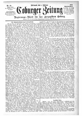 Coburger Zeitung Mittwoch 5. Februar 1879