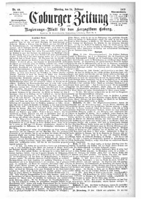 Coburger Zeitung Montag 24. Februar 1879