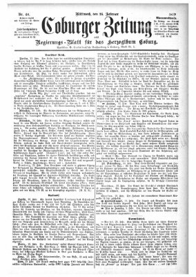 Coburger Zeitung Mittwoch 26. Februar 1879