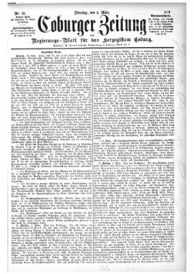 Coburger Zeitung Dienstag 4. März 1879