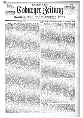 Coburger Zeitung Mittwoch 5. März 1879