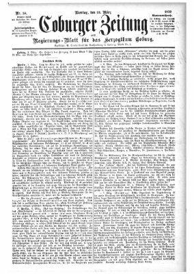 Coburger Zeitung Montag 10. März 1879