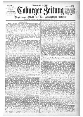 Coburger Zeitung Montag 24. März 1879