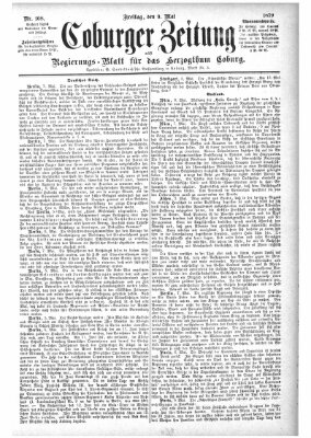 Coburger Zeitung Freitag 9. Mai 1879