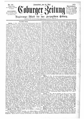 Coburger Zeitung Samstag 24. Mai 1879