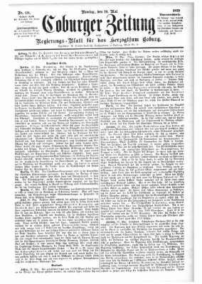 Coburger Zeitung Montag 26. Mai 1879