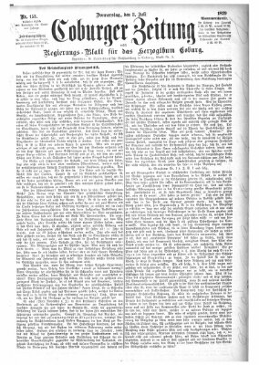 Coburger Zeitung Donnerstag 3. Juli 1879