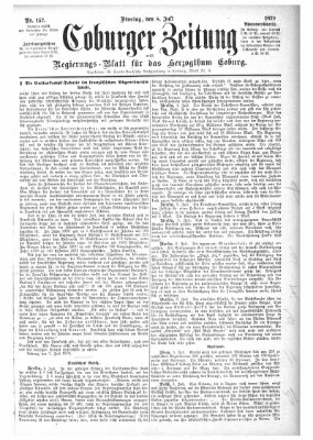 Coburger Zeitung Dienstag 8. Juli 1879