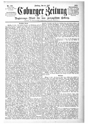 Coburger Zeitung Freitag 18. Juli 1879