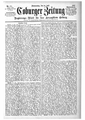 Coburger Zeitung Donnerstag 24. Juli 1879