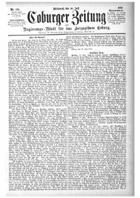 Coburger Zeitung Mittwoch 30. Juli 1879