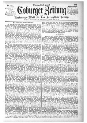 Coburger Zeitung Dienstag 5. August 1879