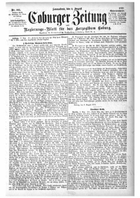 Coburger Zeitung Samstag 9. August 1879