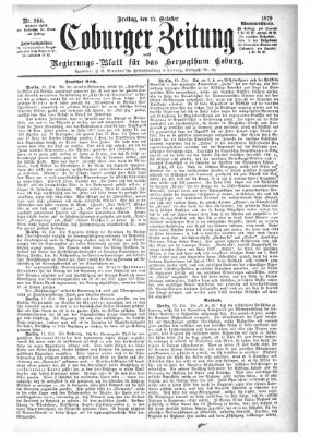 Coburger Zeitung Freitag 17. Oktober 1879